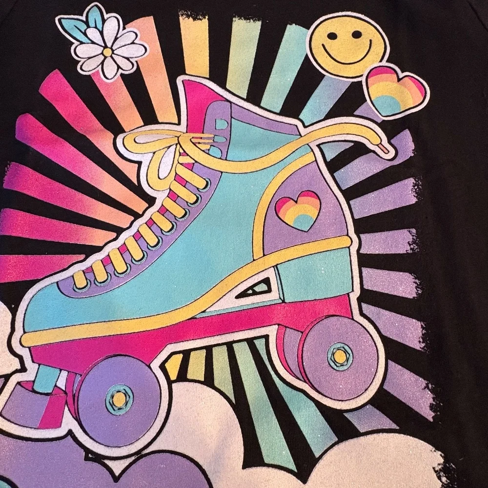 Girls Short Set Y2K Roller Skate Top Cartwheel Shorts Childrens Place NEW - Picture 5 of 8
